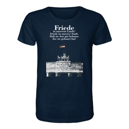 ORGANIC BIO SHIRT UNISEX • FRIEDE IN UNSEREM LANDE! (DDR-ORIGINAL-PLAKAT)