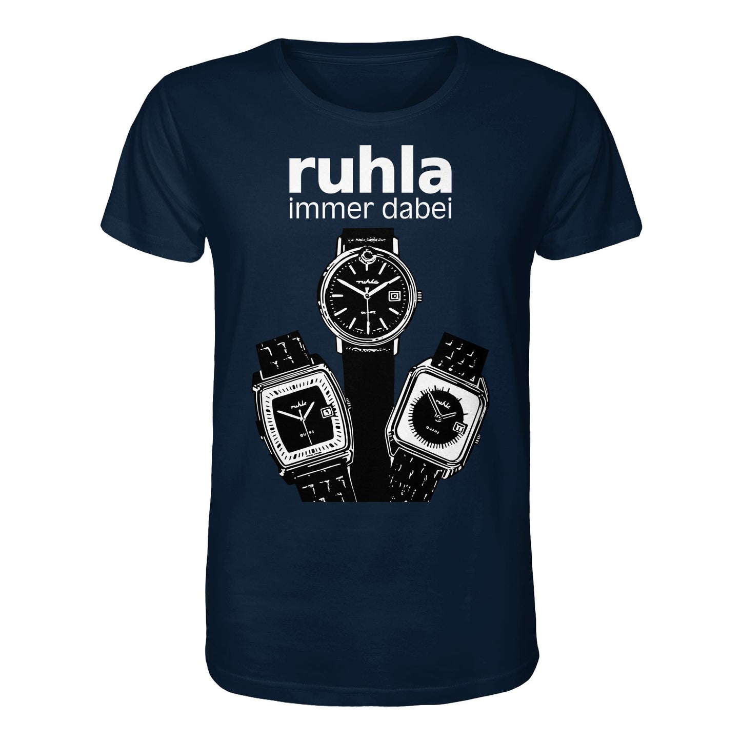 DDR Ostalgie Bio-Shirt Unisex • VEB UHRENWERK RUHLA (ORIGINAL PLAKAT)