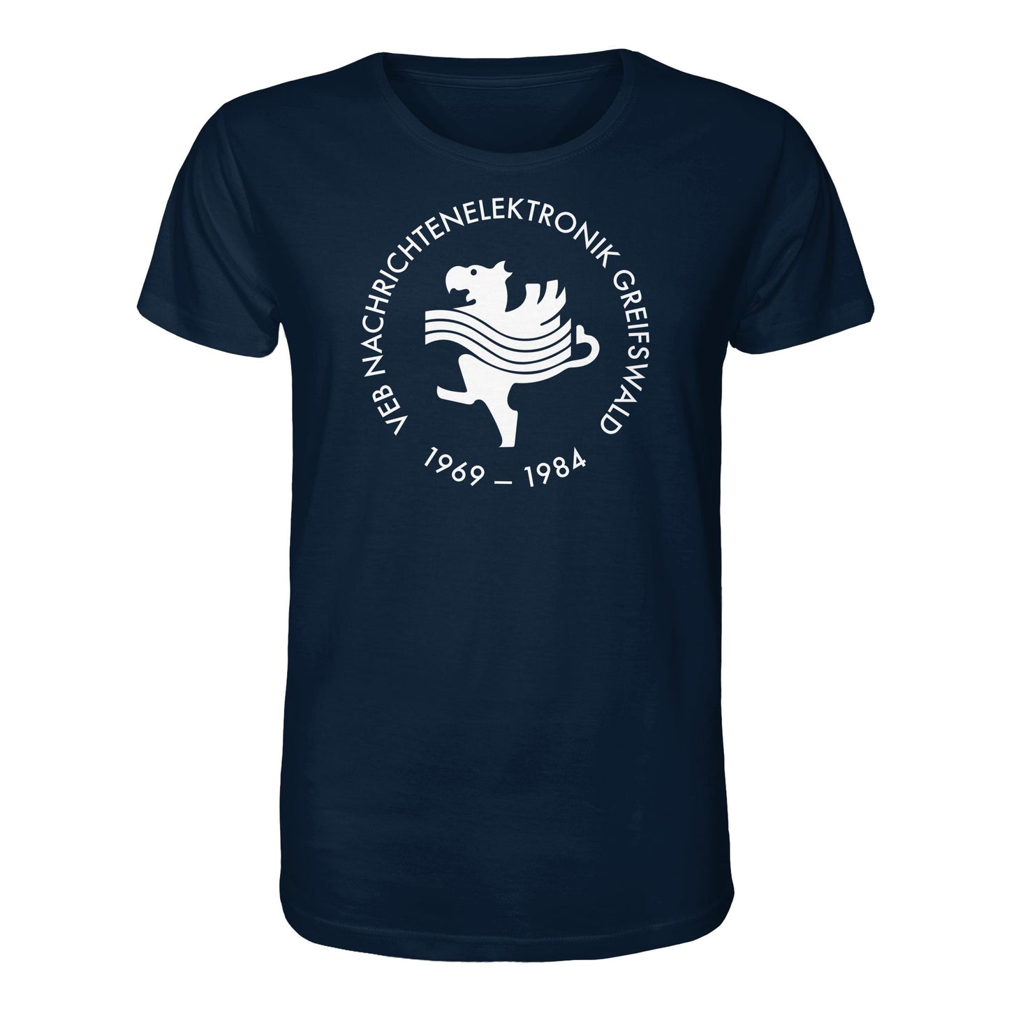 DDR Ostalgie Bio-Shirt Unisex • VEB NACHRICHTENELEKTRONIK GREIFSWALD