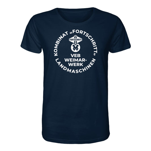 DDR Ostalgie Bio-Shirt Unisex • VEB KOMBINAT FORTSCHRITT WEIMAR LANDMASCHINEN
