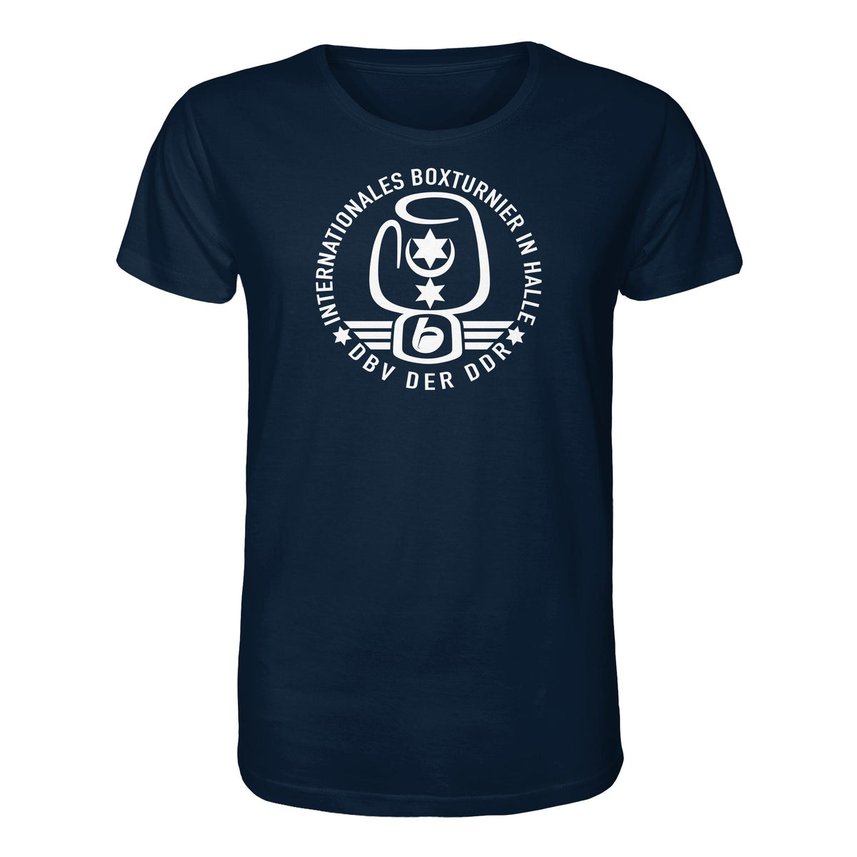 DDR Ostalgie Bio-Shirt Unisex • INTERNATIONALES BOXTURNIER HALLE - DBV DER DDR