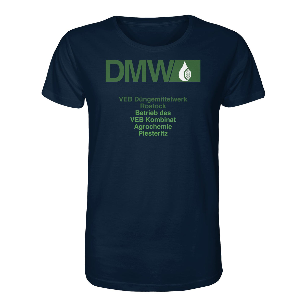 DDR Ostalgie Bio-Shirt Unisex • VEB DÜNGEMITTELWERK ROSTOCK