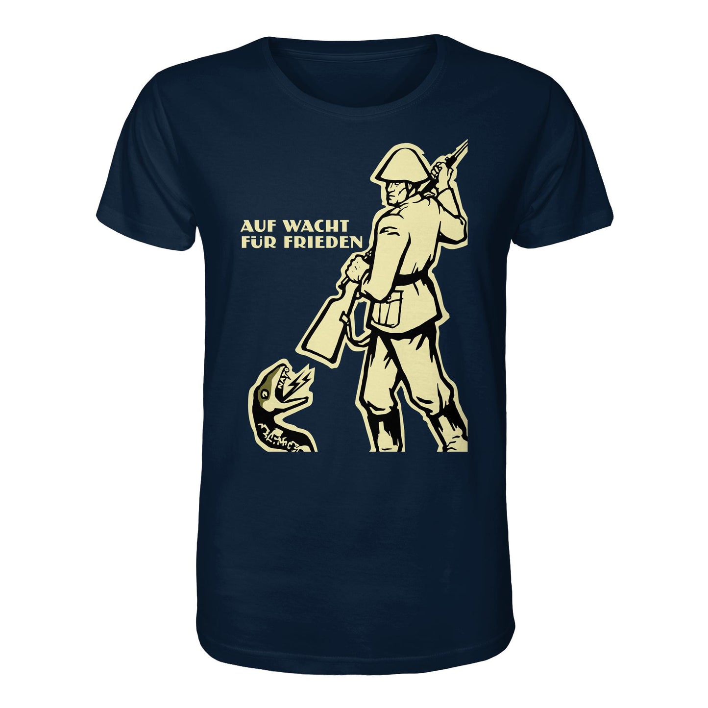 DDR Ostalgie Bio-Shirt Unisex • NVA - AUF WACHT FÜR FRIEDEN, ANTI-NATO (ORIGINAL PLAKAT)