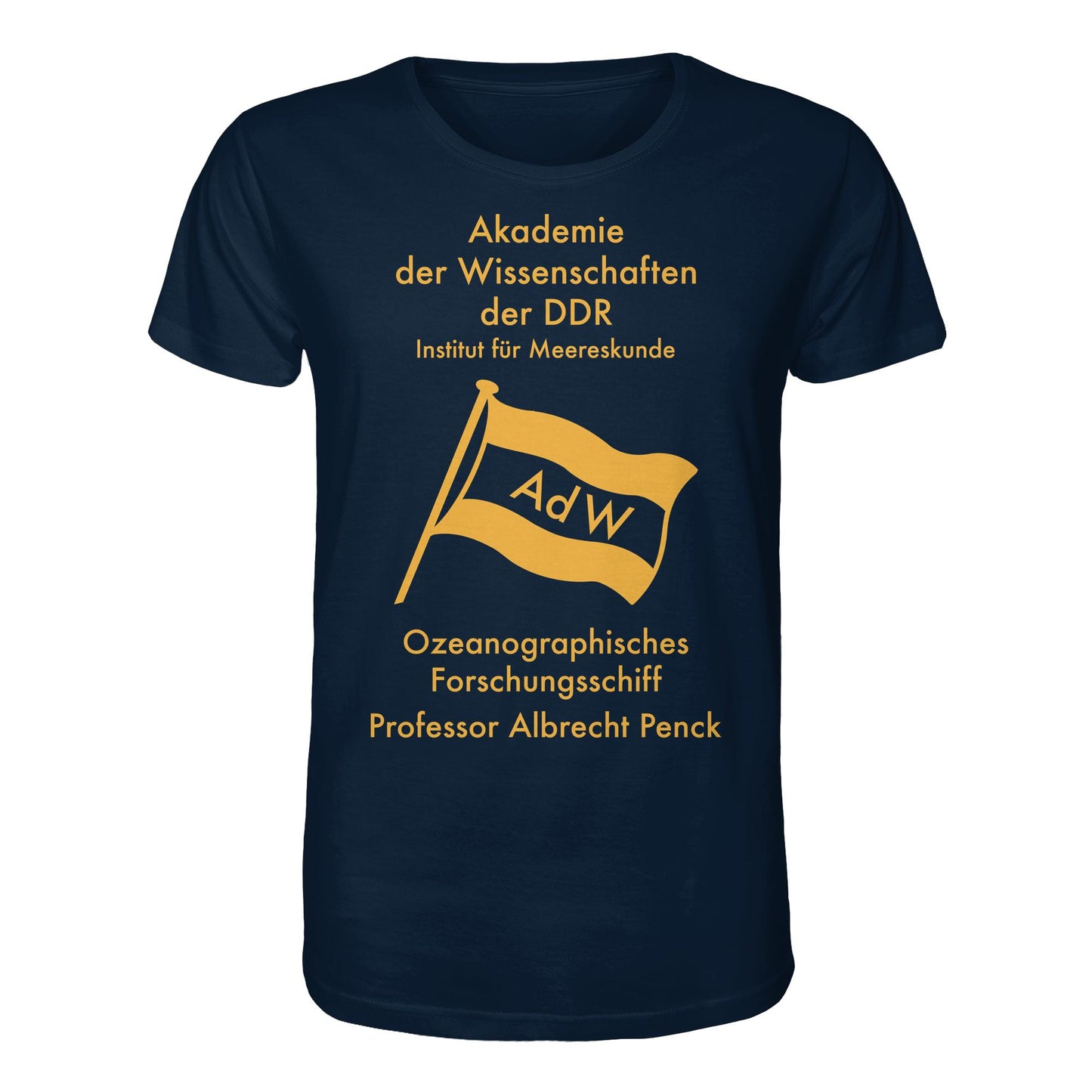 DDR Ostalgie Bio-Shirt Unisex • OZEONOGRAPHISCHES FORSCHUNGSSCHIFF ALBRECHT PENCK