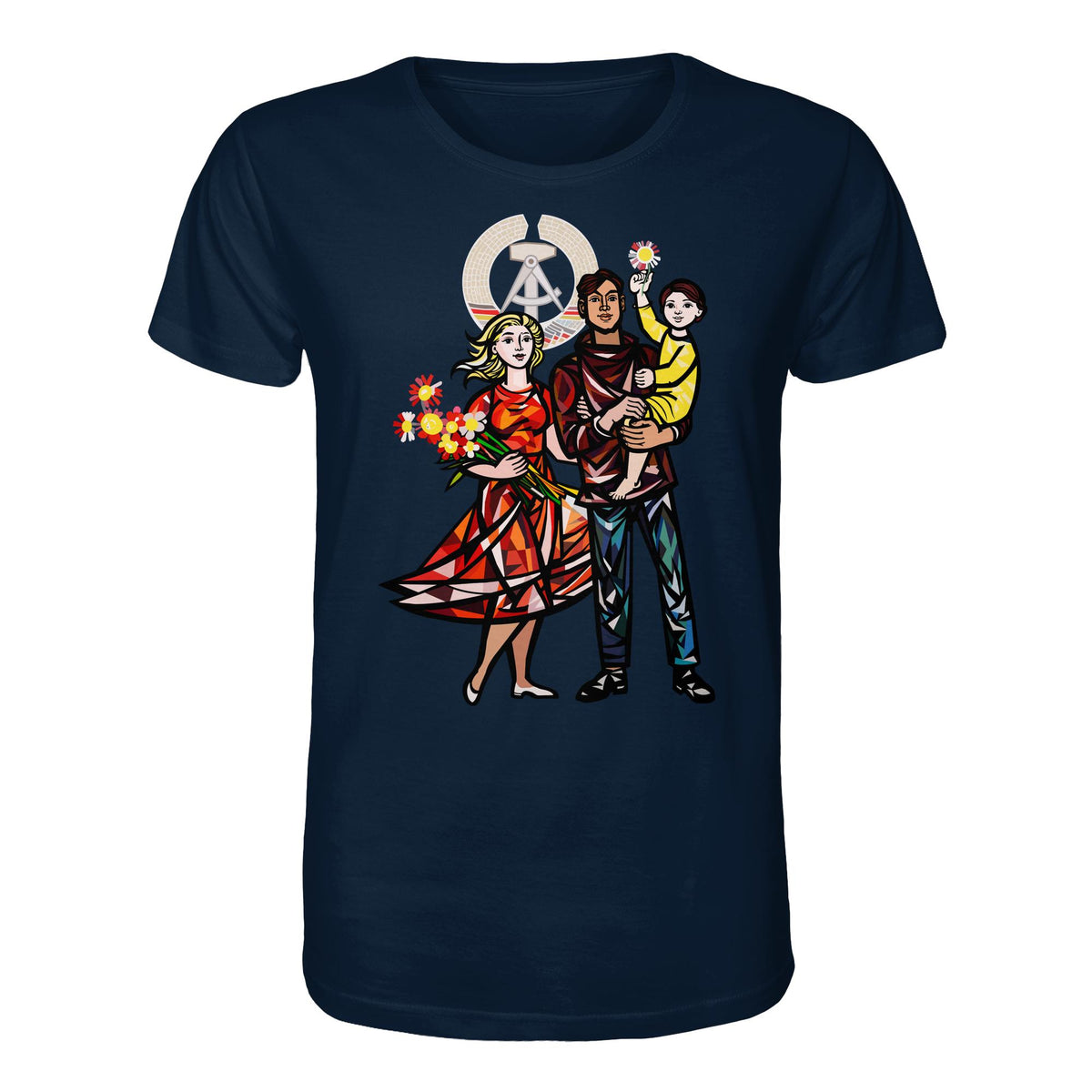 DDR Ostalgie Bio-Shirt Unisex • WALTER WOMACKA - UNSERE FAMILIE (STAATSRATSGEBÄUDE, Aus der Geschichte der Deutschen Arbeiterbewegung, 1964)