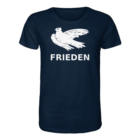 DDR Ostalgie Bio-Shirt Unisex • FRIEDEN (MOTIV ORIGINAL ANSTECKPIN)