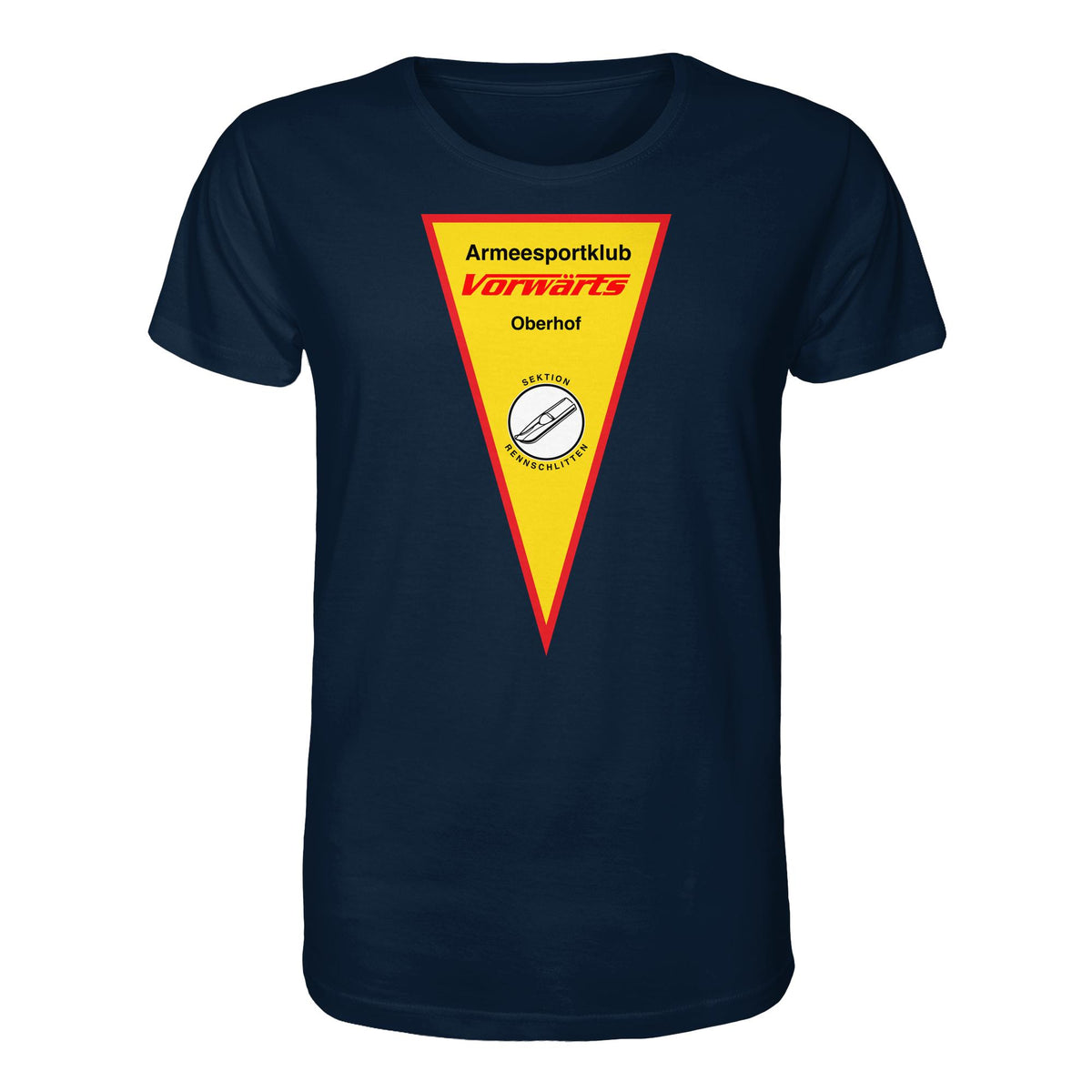 DDR Ostalgie Bio-Shirt Unisex • ARMEESPORTKLUB VORWÄRTS OBERHOF - RENNSCHLITTEN