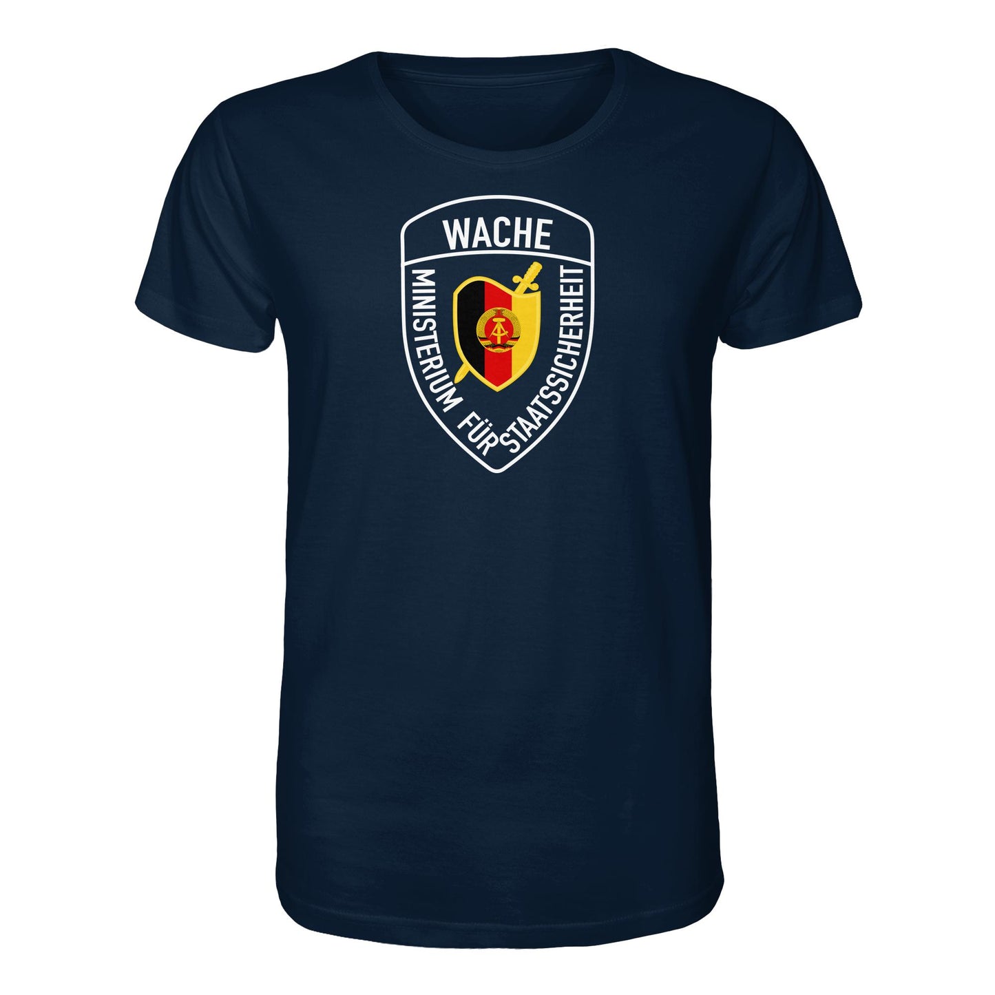 DDR Ostalgie Bio-Shirt Unisex • MINISTERIUM FÜR STAATSSICHERHEIT - WACHE (ORIGINAL SCHILD)