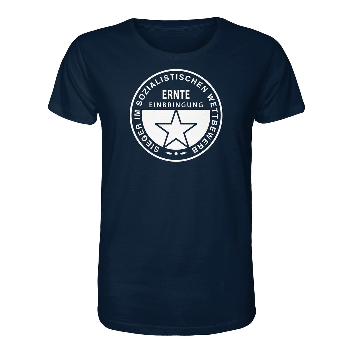 DDR Ostalgie Bio-Shirt Unisex • ERNTE-EINBRINGUNG - SIEGER (ORIGINAL-MEDAILLE)