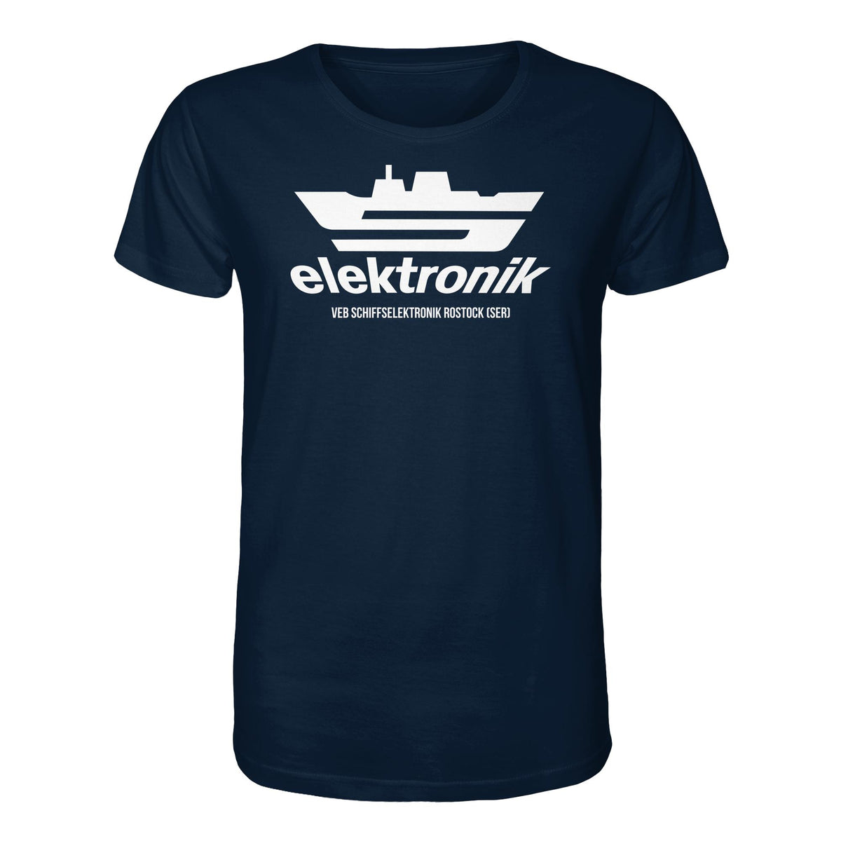 DDR Ostalgie Bio-Shirt Unisex • VEB SCHIFFSELEKTRONIK ROSTOCK