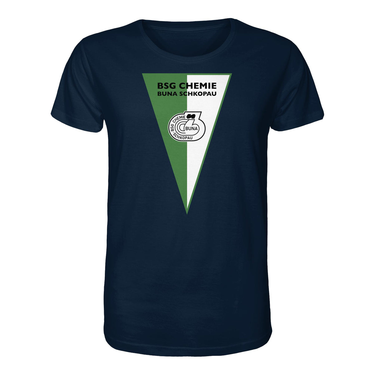 DDR Ostalgie Bio-Shirt Unisex • BSG CHEMIE BUNA SCHKOPAU (ORIGINALWIMPEL)