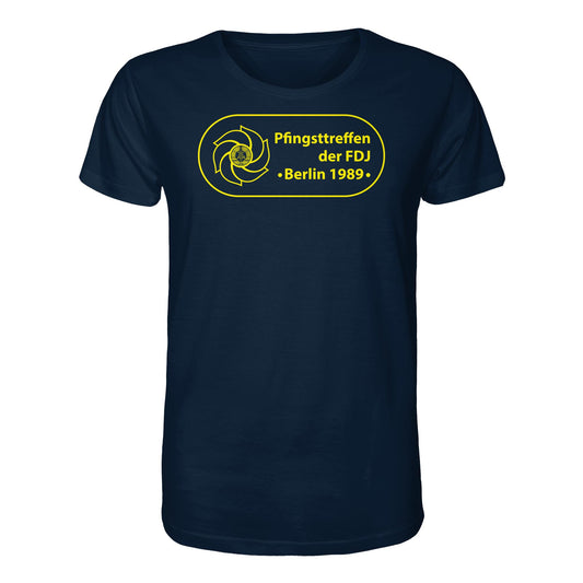 DDR Ostalgie Bio-Shirt Unisex • PFINGSTTREFFEN DER FDJ, BERLIN 1989