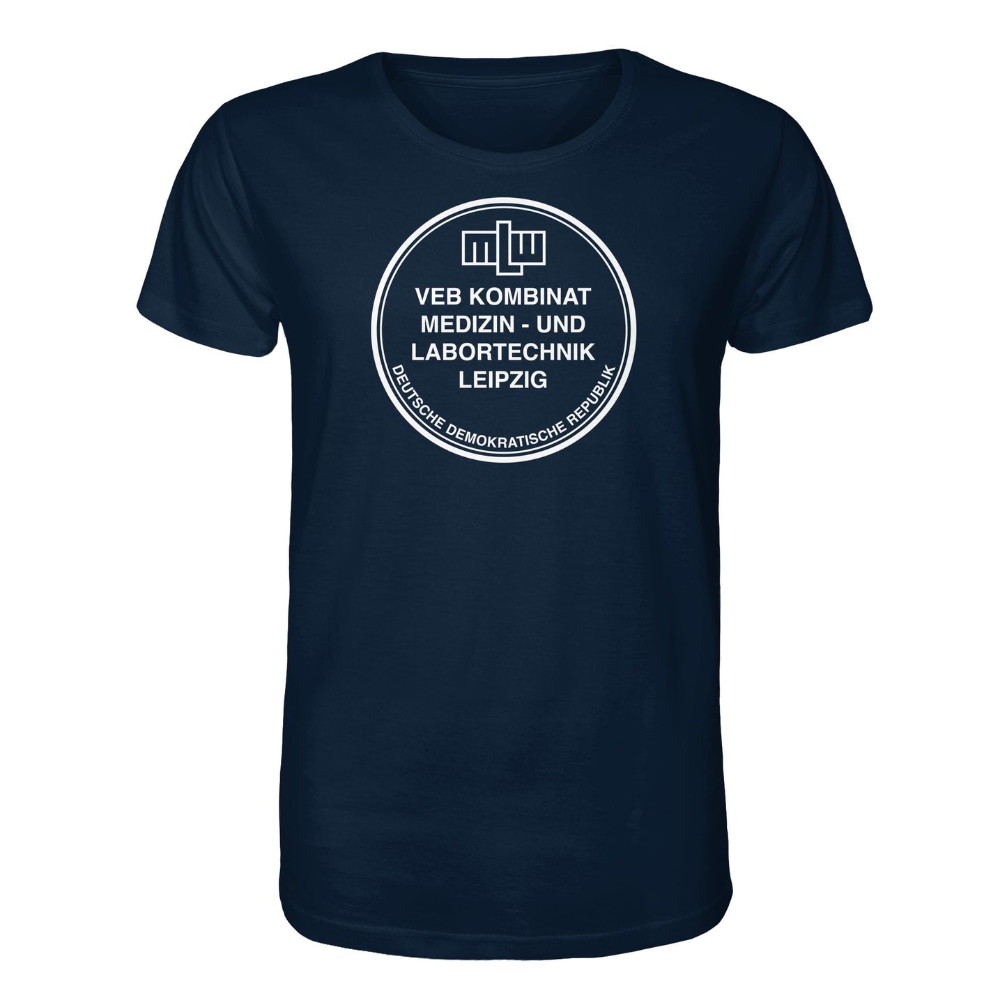 DDR Ostalgie Bio-Shirt Unisex • MLW VEB KOMBINAT MEDIZIN- UND LABORTECHNIK LEIPZIG