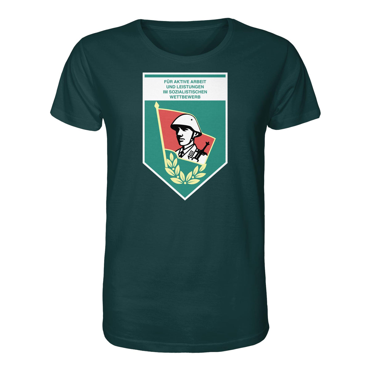 DDR Ostalgie Bio-Shirt Unisex • FÜR AKTIVE LEISTUNG UND ARBEIT (ORIGINAL WIMPEL)