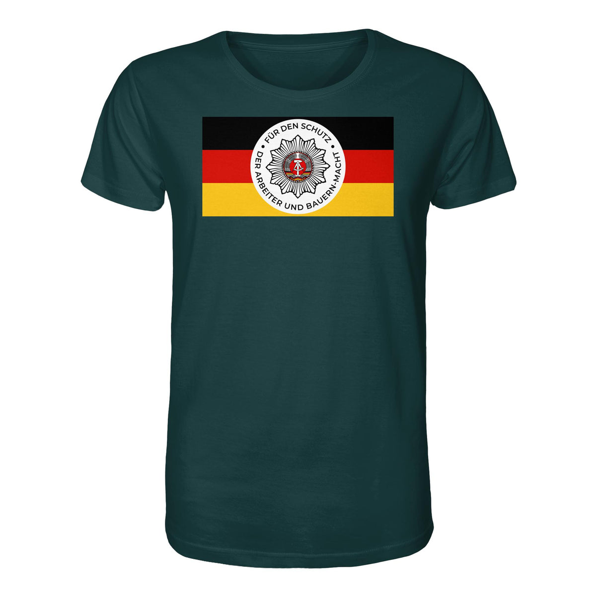 DDR Ostalgie Bio-Shirt Unisex • NVA - FÜR DEN SCHUTZ DER ARBEITER- UND BAUERNMACHT (ORIGINAL BANDEROLE)