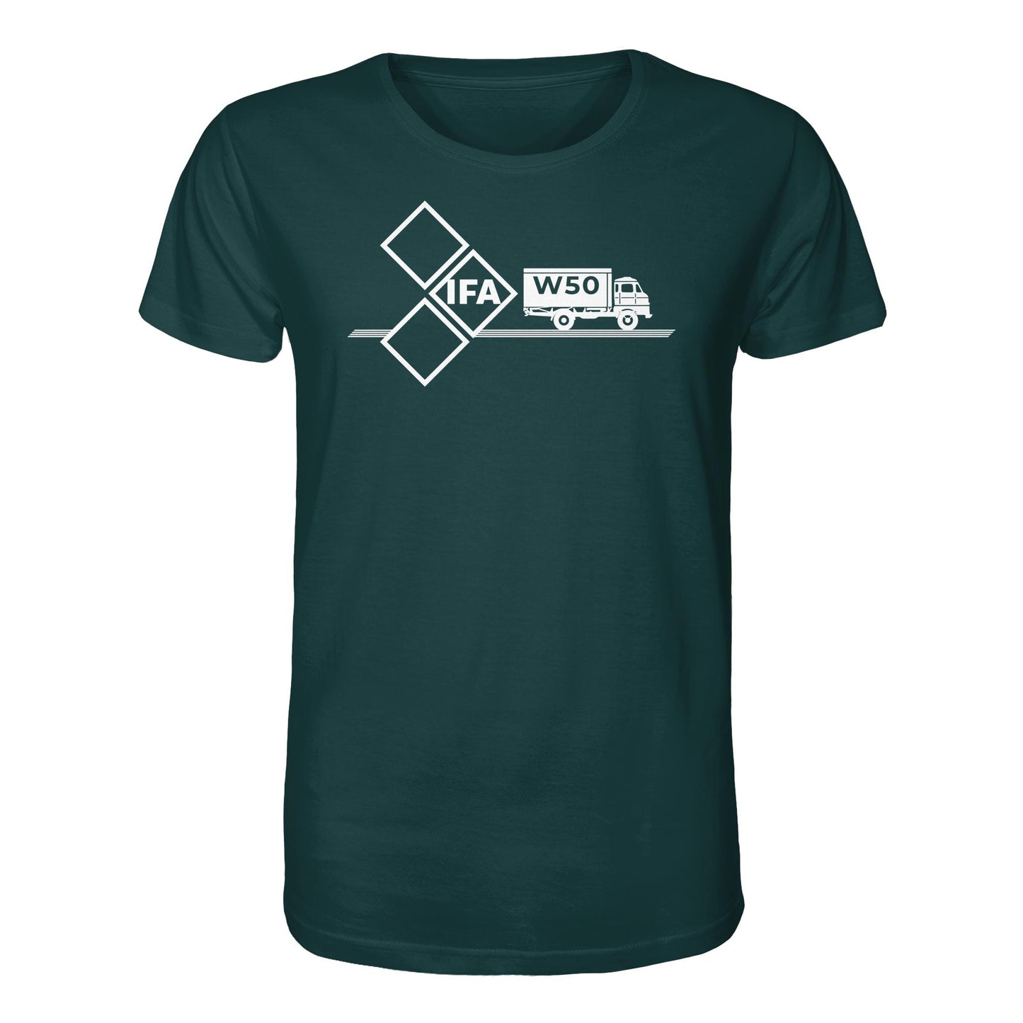 DDR Ostalgie Bio-Shirt Unisex • IFA W50 (ORIGINAL SCHILD)