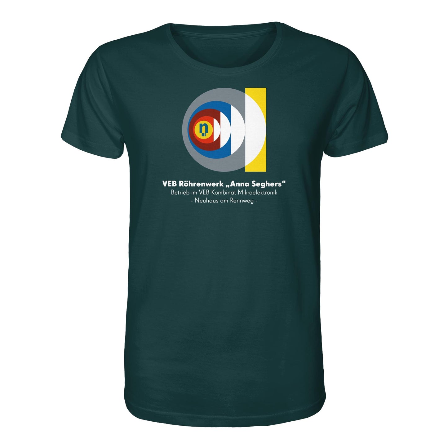 DDR Ostalgie Bio-Shirt Unisex • VEB RÖHRENWERK ANNA SEGHERS - NEUHAUS