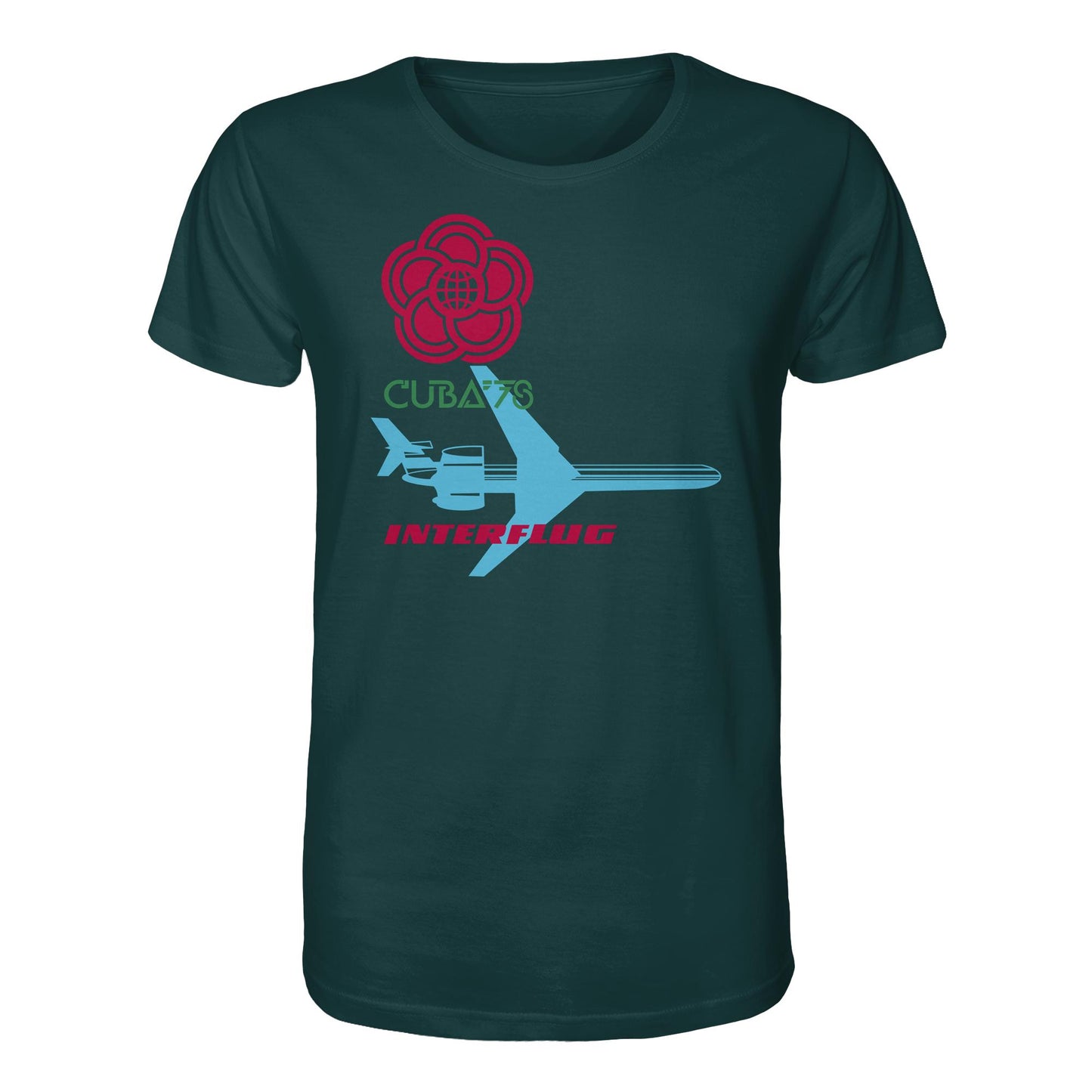 DDR Ostalgie Bio-Shirt Unisex • INTERFLUG BERLIN - CUBA WELTFESTSPIELE 1978 (ORIGINAL SONDERSTEMPEL)