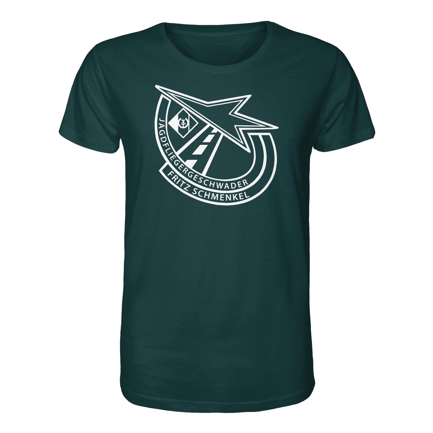 DDR Ostalgie Bio-Shirt Unisex • NVA EMBLEM - GESCHWADER FRITZ SCHMENKEL