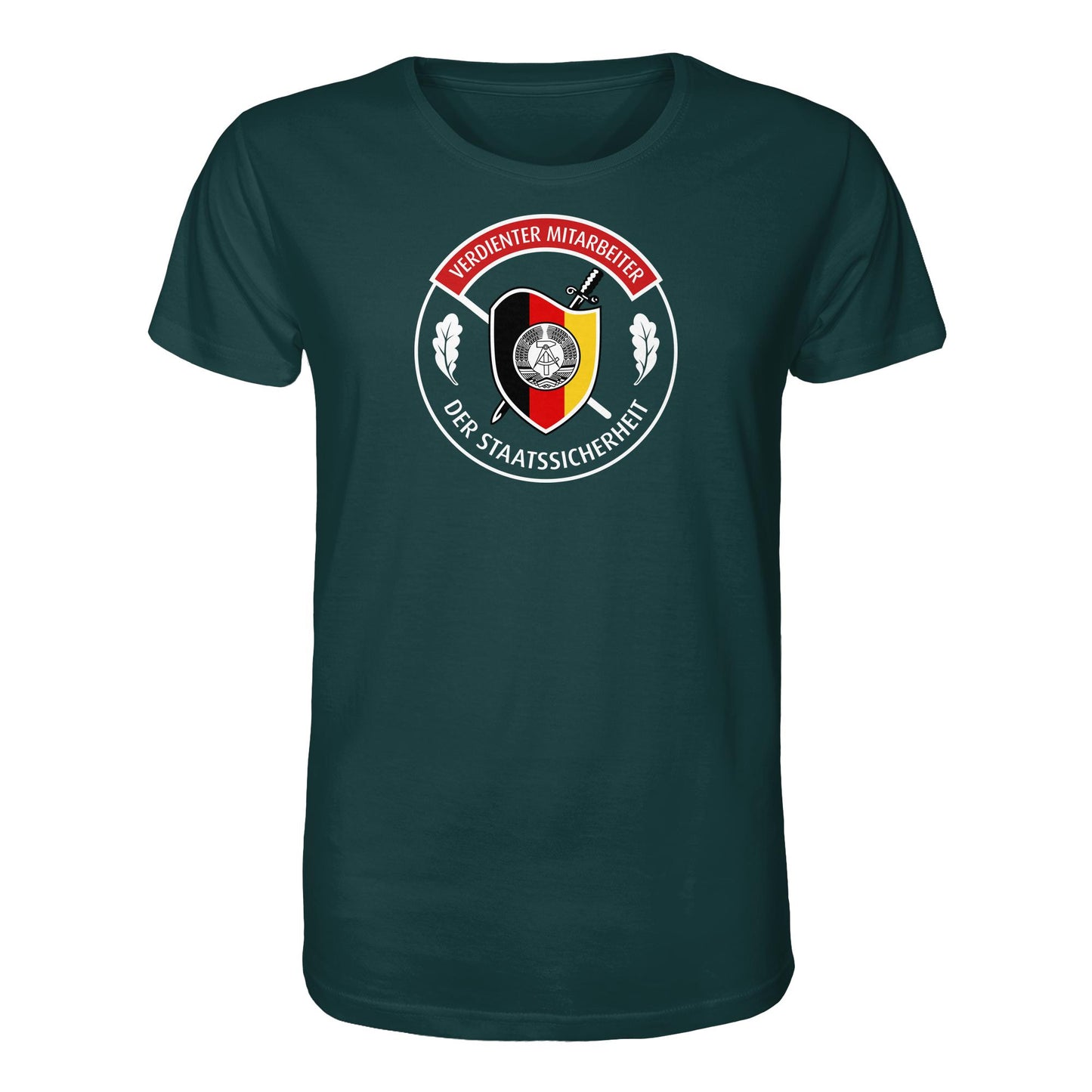 DDR Ostalgie Bio-Shirt Unisex • VERDIENTER MITARBEITER DER STAATSSICHERHEIT (ORIGINAL ORDEN)