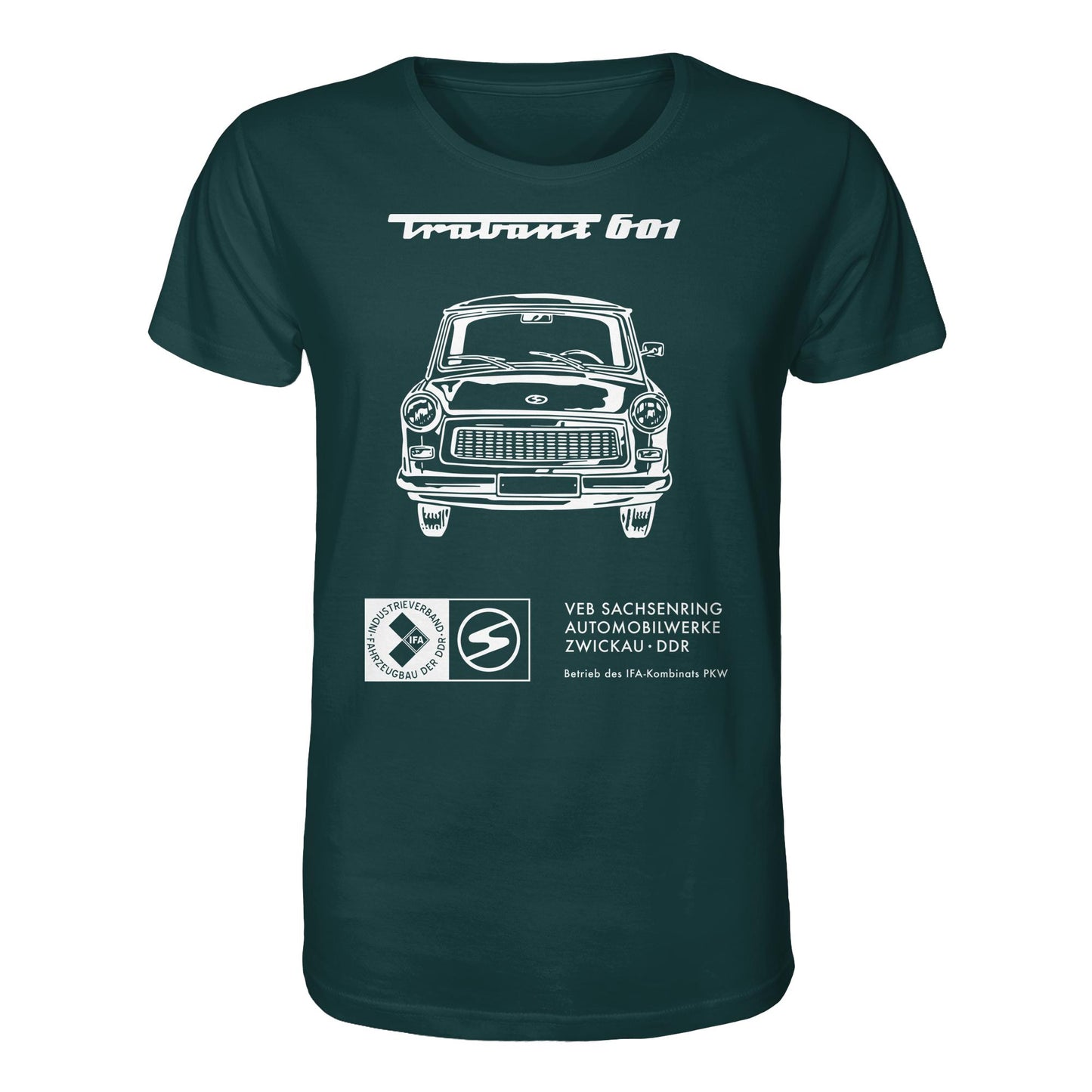DDR Ostalgie Bio-Shirt Unisex • TRABANT 601 (ORIGINAL TITEL BETRIEBSANLEITUNG)