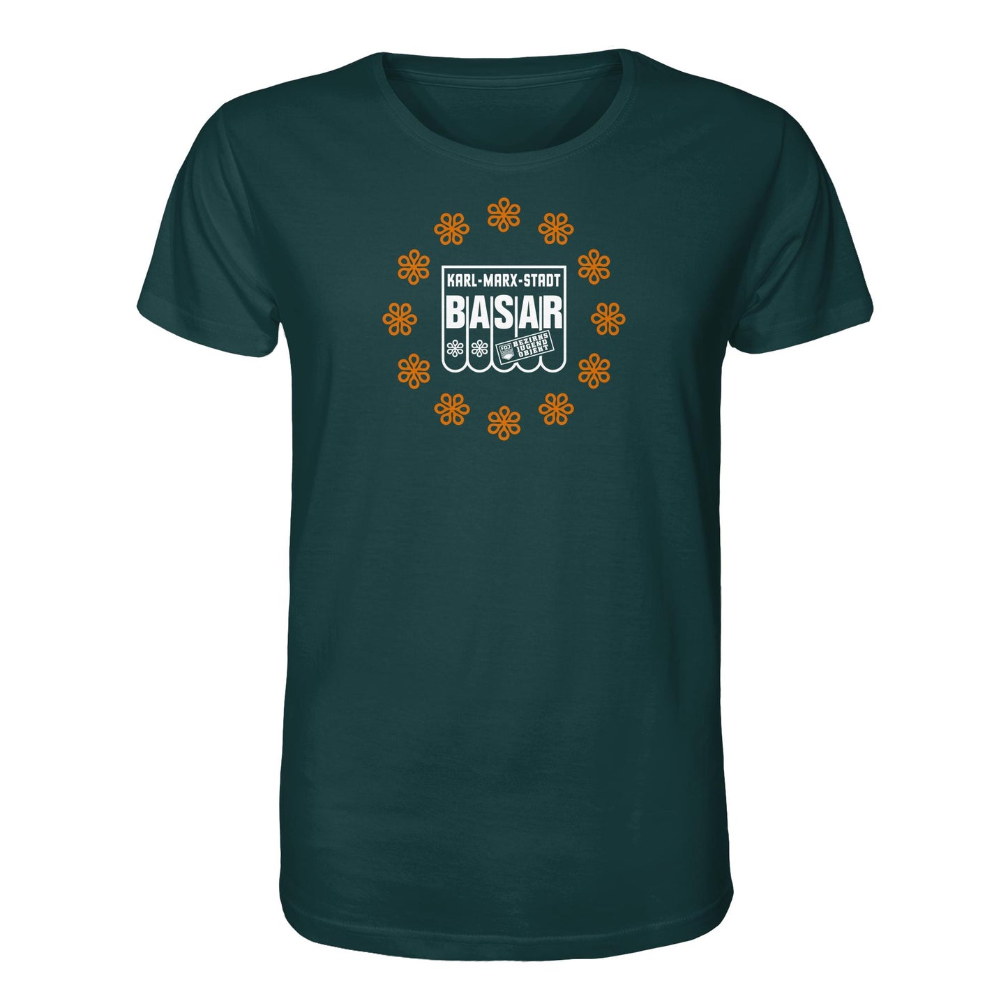 DDR Ostalgie Bio-Shirt Unisex • BASAR KARL MARX STADT - FDJ JUGENDOBJEKT