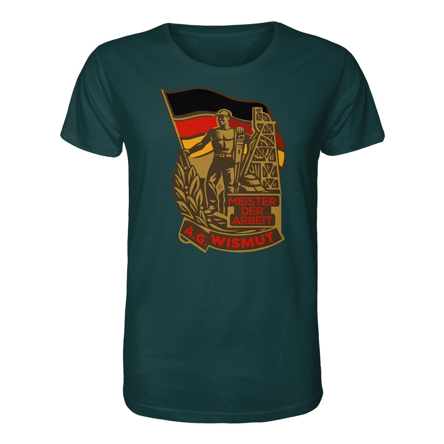 DDR Ostalgie Bio-Shirt Unisex • WISMUT - MEISTER DER ARBEIT