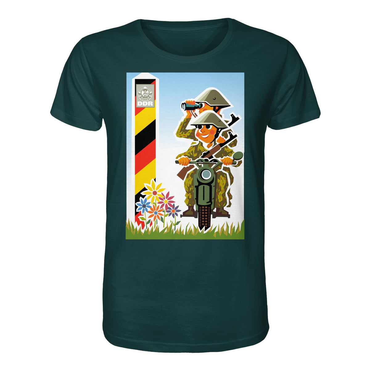 DDR Ostalgie Bio-Shirt Unisex • NVA-GRENZTRUPPEN (ORIGINAL-PLAKAT)