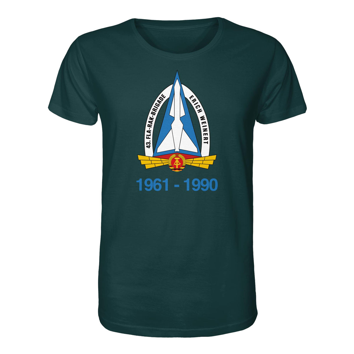 DDR Ostalgie Bio-Shirt Unisex • 43. FLA-RAK-BRIGADE ERICH WEINERT