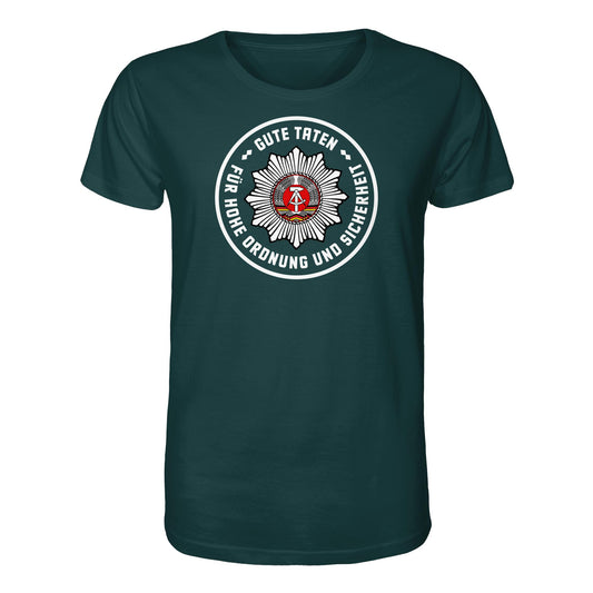 DDR Ostalgie Bio-Shirt Unisex • ABZEICHEN VOLKSPOLIZEI FÜR JUNGE PIONIERE