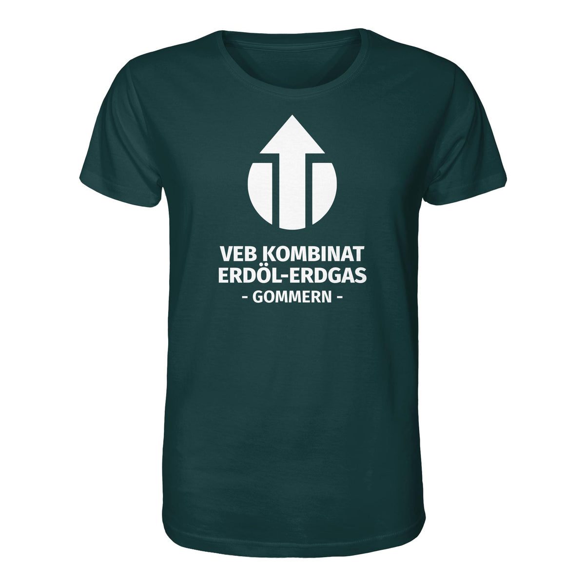 DDR Ostalgie Bio-Shirt Unisex • VEB KOMBINAT ERDÖL-ERDGAS GOMMERN