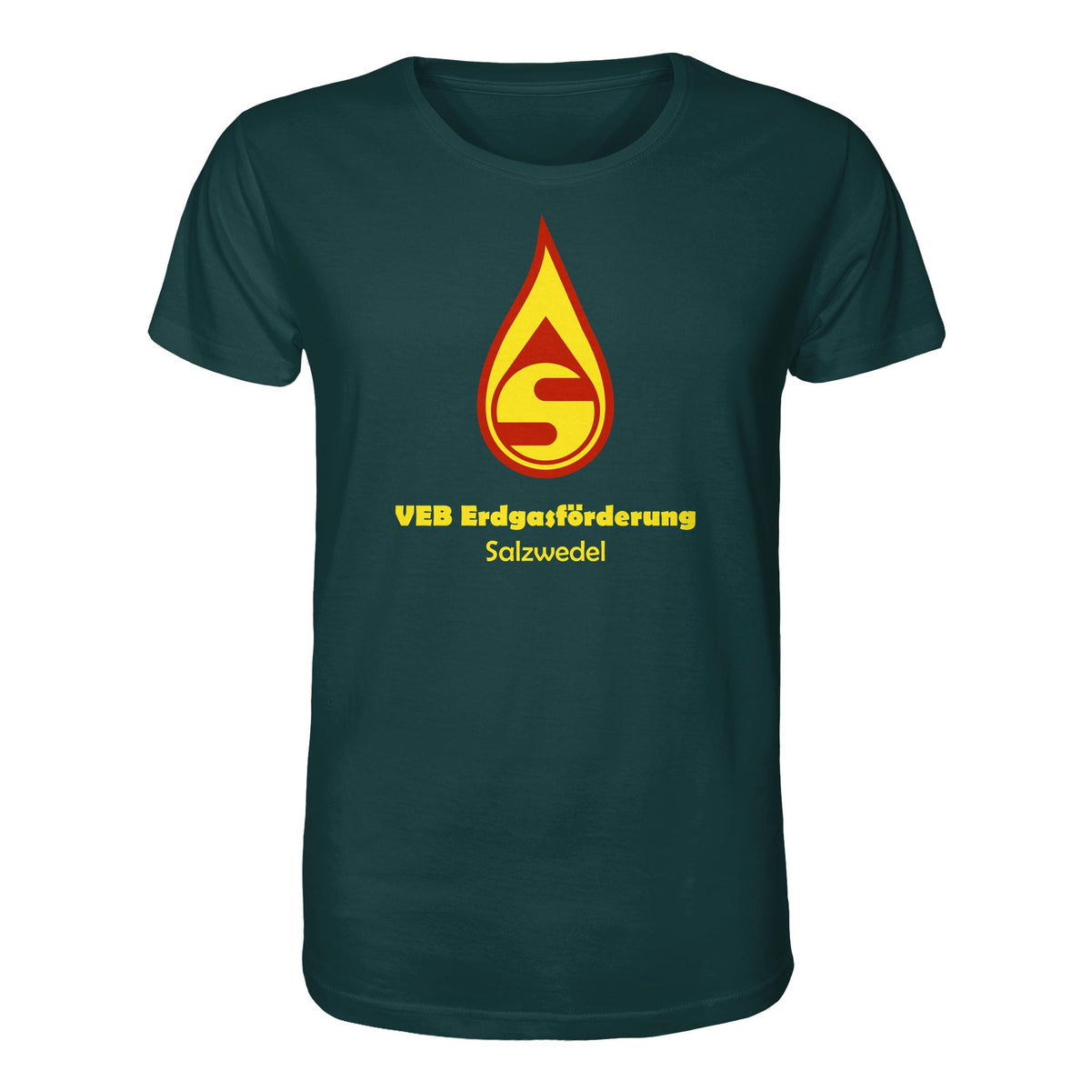 DDR Ostalgie Bio-Shirt Unisex • VEB ERDGASFÖRDERUNG SALZWEDEL