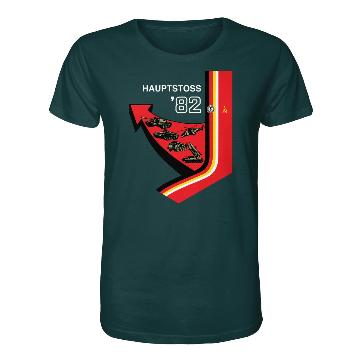DDR Ostalgie Bio-Shirt Unisex • MANÖVER HAUPTSTOSS 1982 (ORIGINAL-PLAKAT)