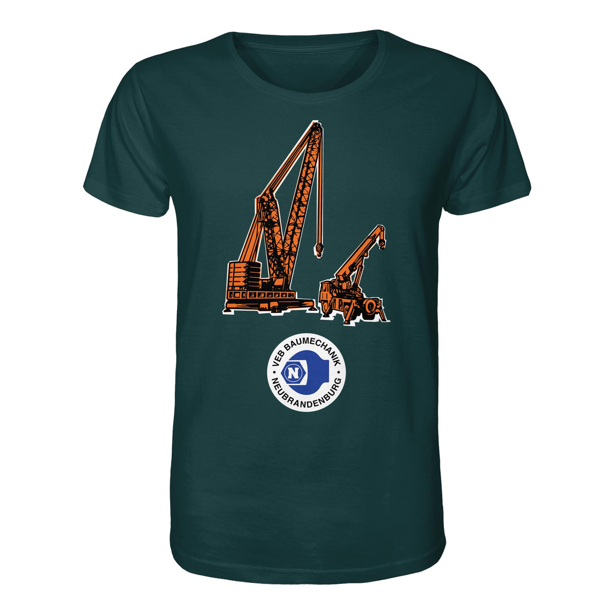 DDR Ostalgie Bio-Shirt Unisex • VEB BAUMECHANIK NEUBRANDENBURG
