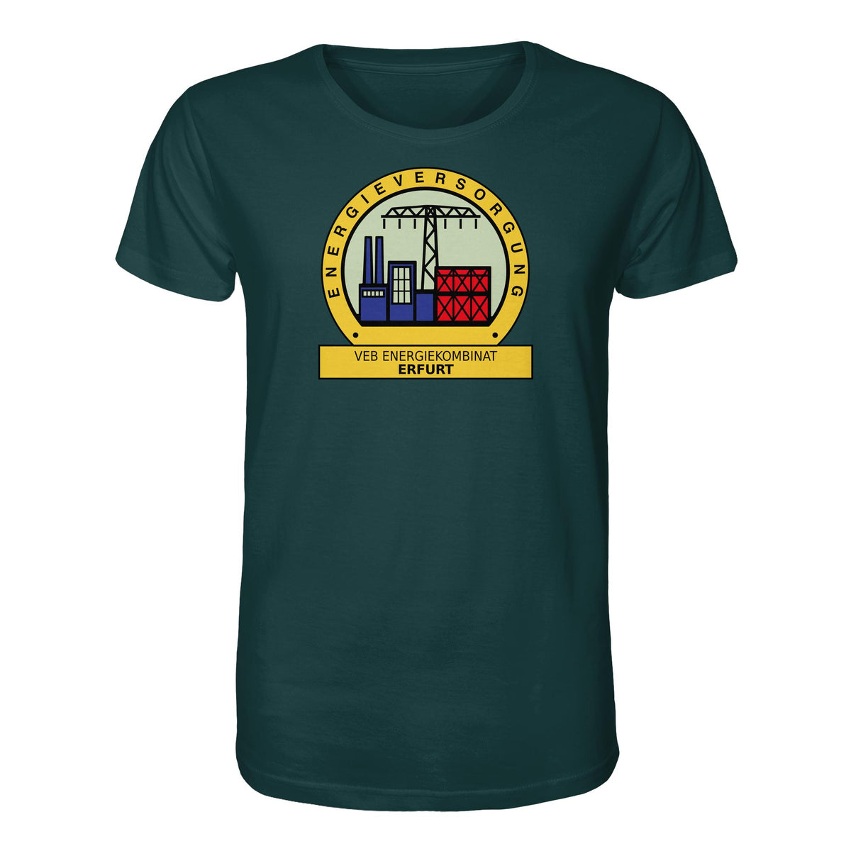 DDR Ostalgie Bio-Shirt Unisex • VEB ENERGIEKOMBINAT ERFURT