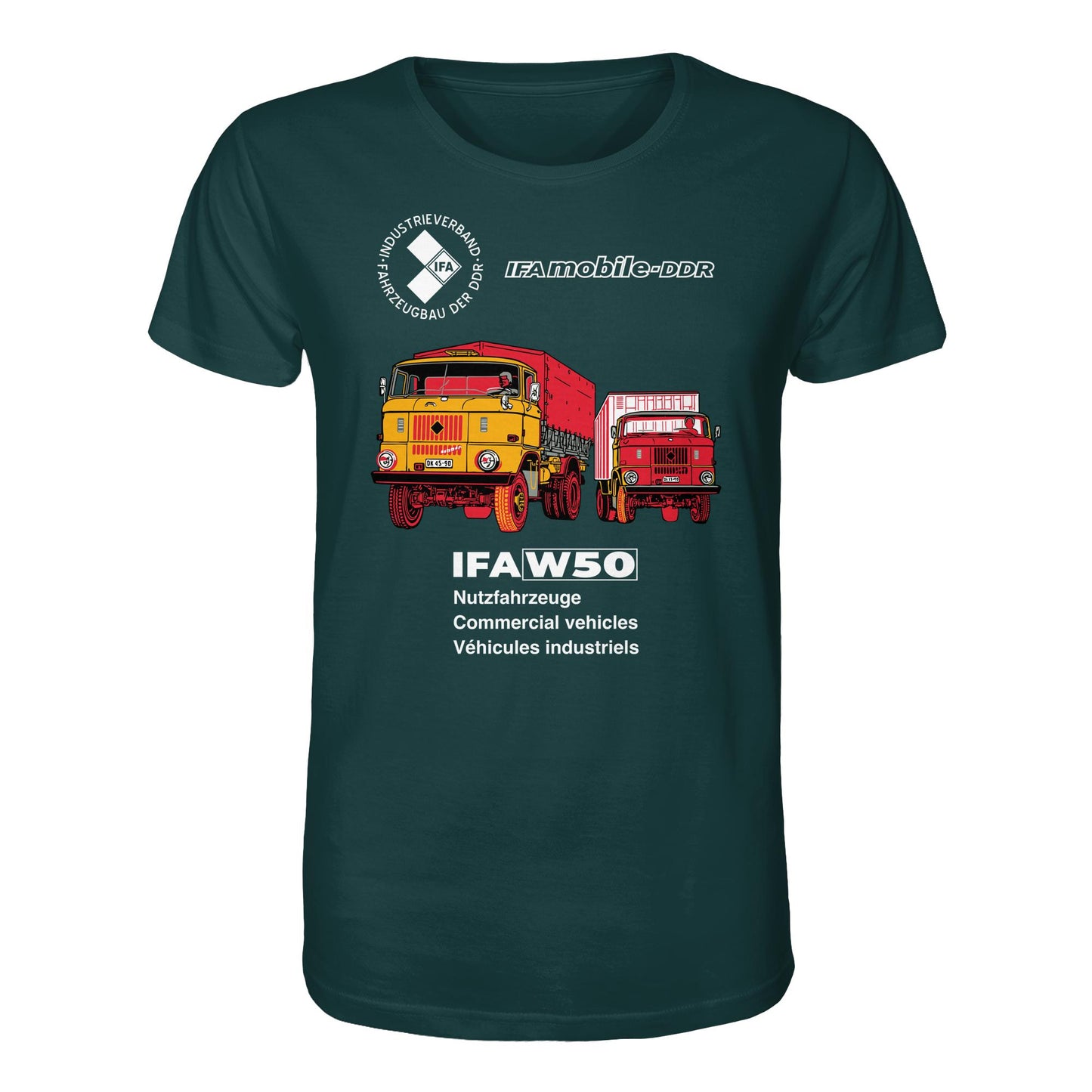 DDR Ostalgie Bio-Shirt Unisex • IFA W50 (ORIGINAL POSTER)