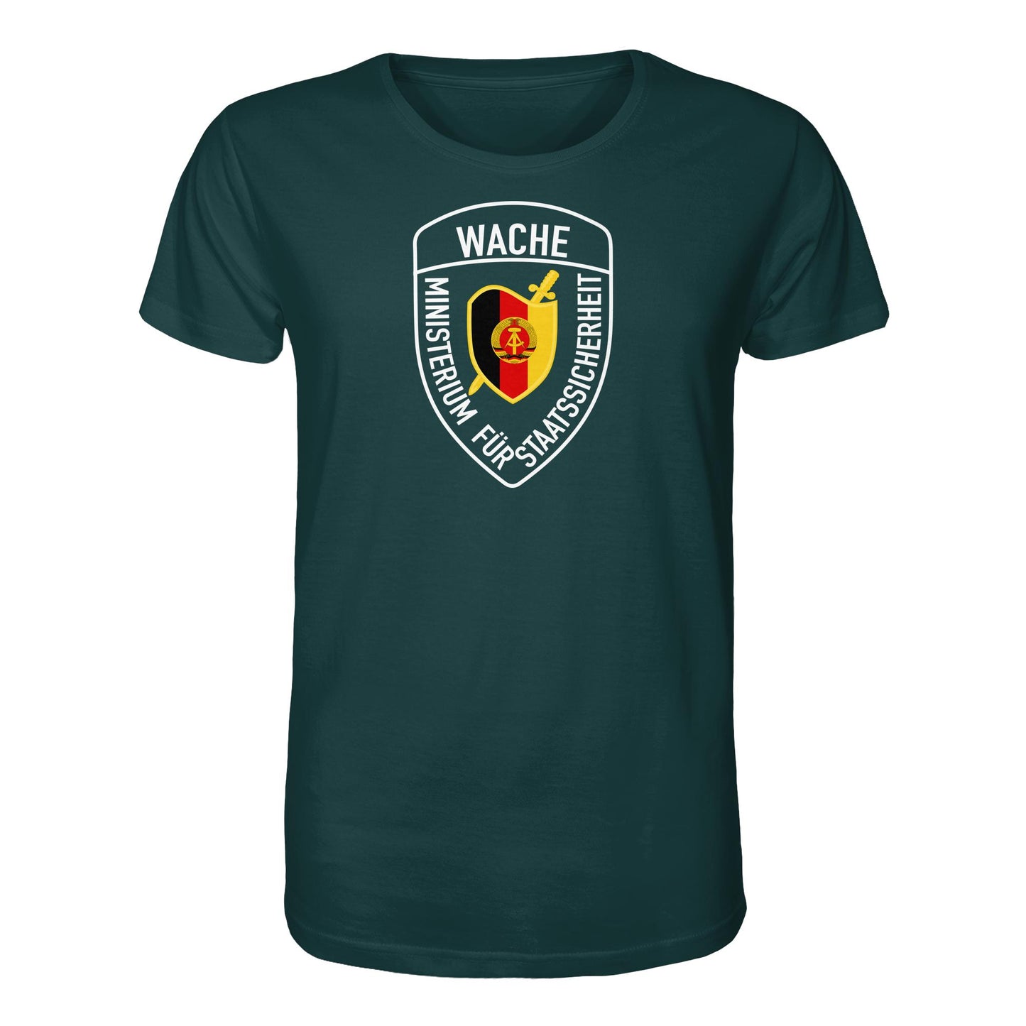 DDR Ostalgie Bio-Shirt Unisex • MINISTERIUM FÜR STAATSSICHERHEIT - WACHE (ORIGINAL SCHILD)