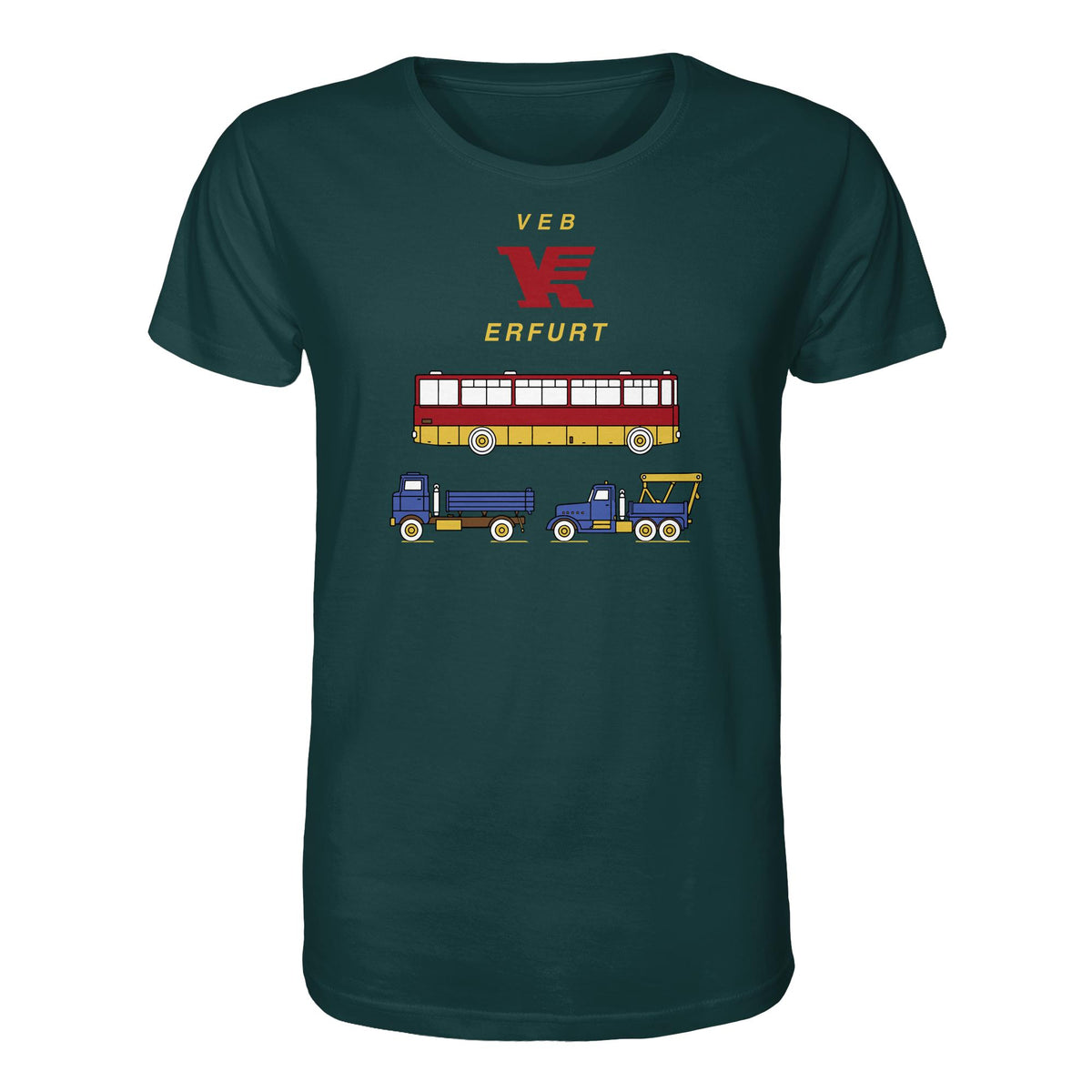 DDR Ostalgie Bio-Shirt Unisex • VEB VERKEHRSKOMBINAT ERFURT
