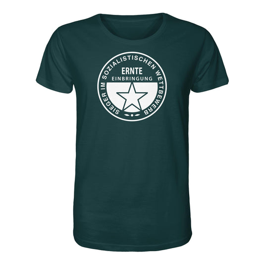 DDR Ostalgie Bio-Shirt Unisex • ERNTE-EINBRINGUNG - SIEGER (ORIGINAL-MEDAILLE)