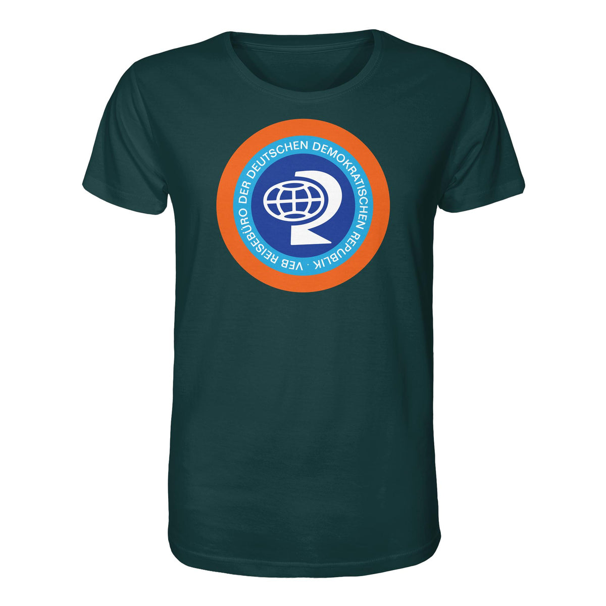 DDR Ostalgie Bio-Shirt Unisex • VEB REISEBÜRO DER DDR