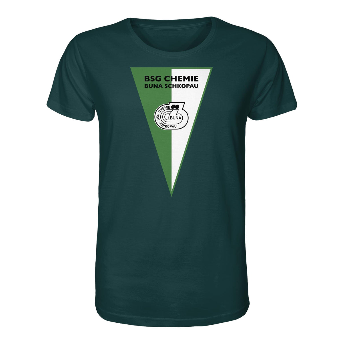 DDR Ostalgie Bio-Shirt Unisex • BSG CHEMIE BUNA SCHKOPAU (ORIGINALWIMPEL)