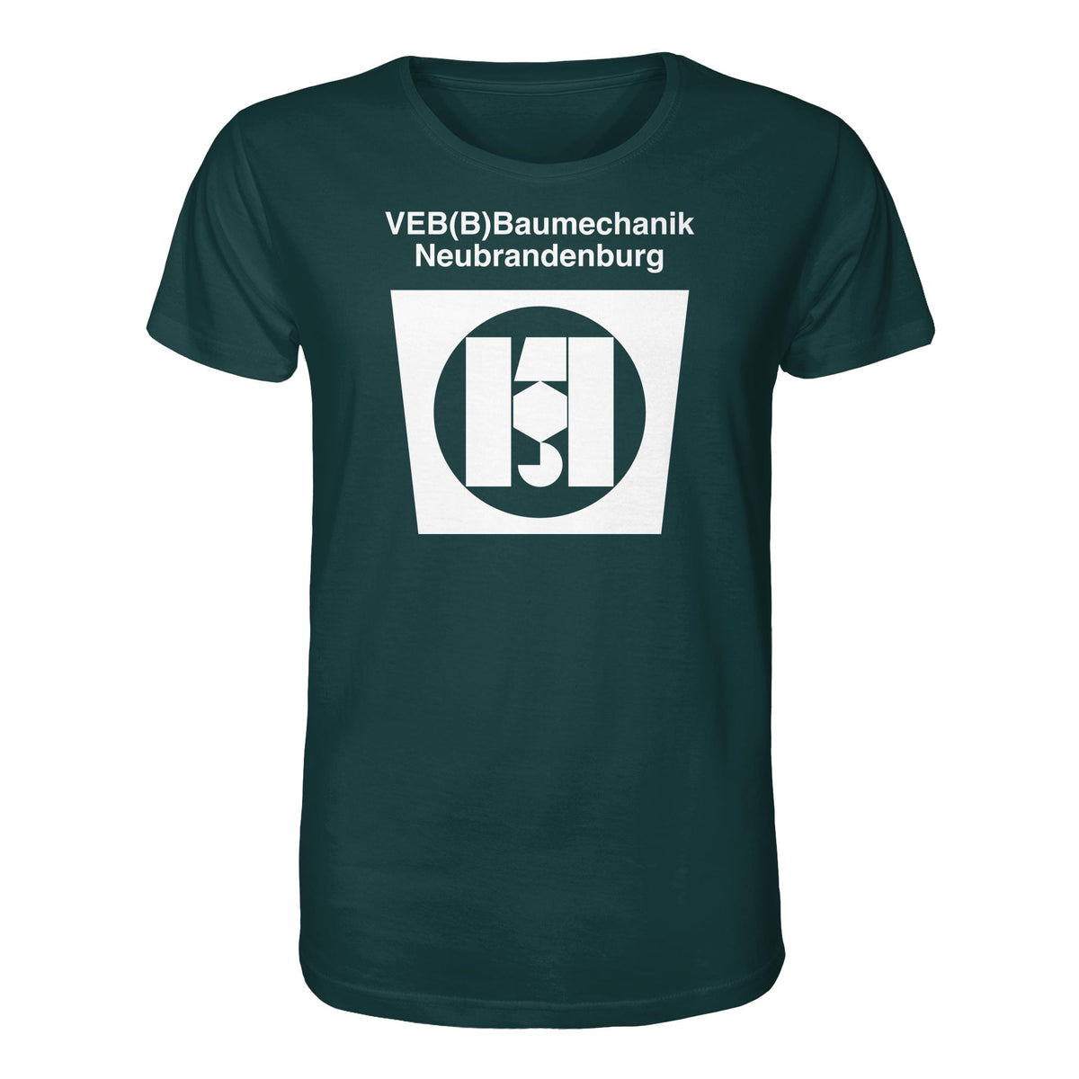 DDR Ostalgie Bio-Shirt Unisex • VEB BAUMECHANIK NEUBRANDENBURG