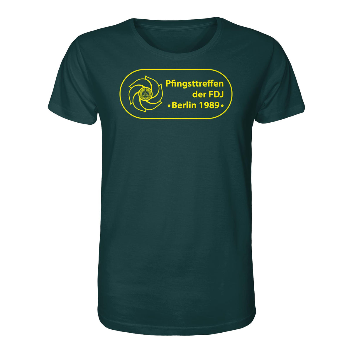 DDR Ostalgie Bio-Shirt Unisex • PFINGSTTREFFEN DER FDJ, BERLIN 1989