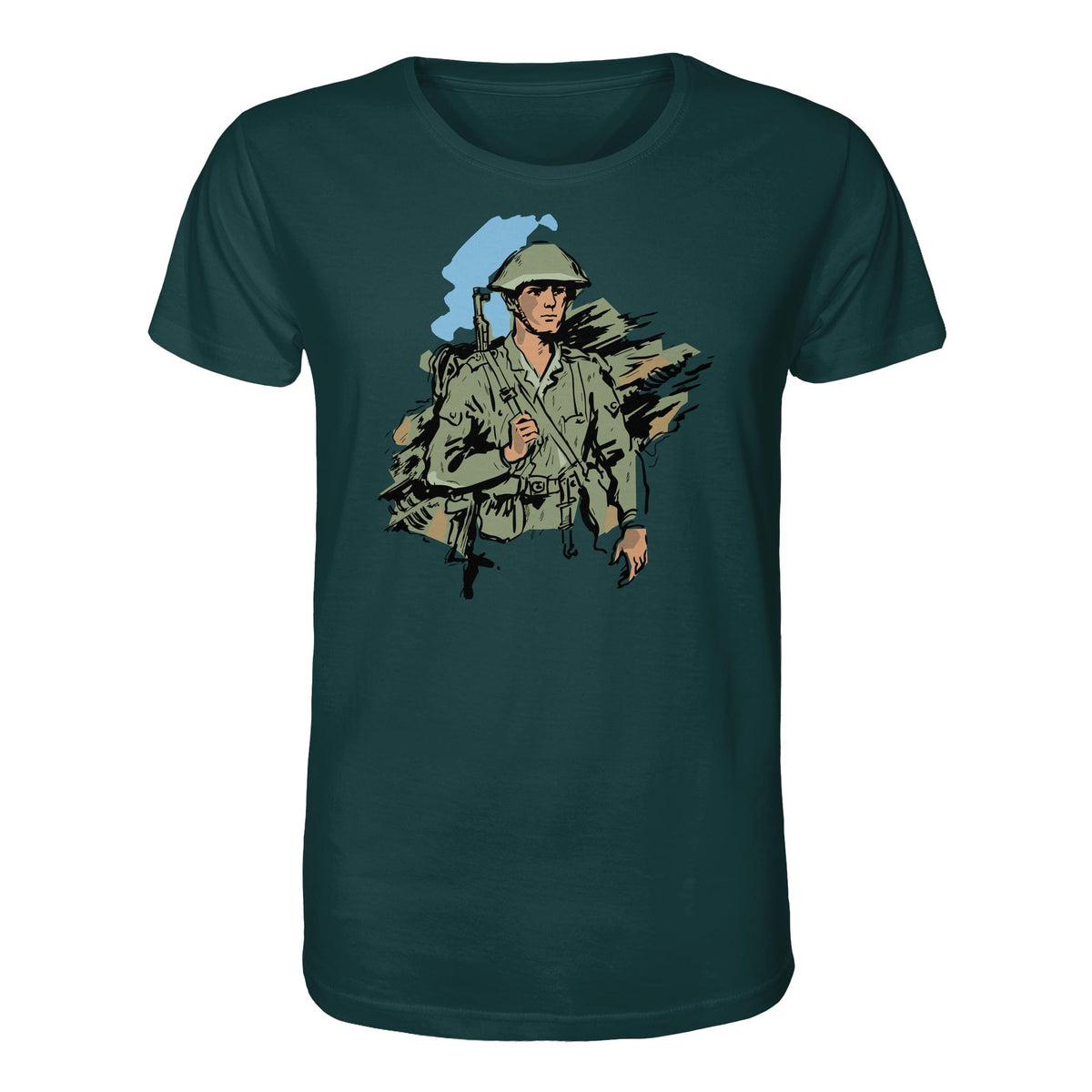 DDR Ostalgie Bio-Shirt Unisex • NVA-SOLDAT (ORIGINAL-ILLUSTRATION)