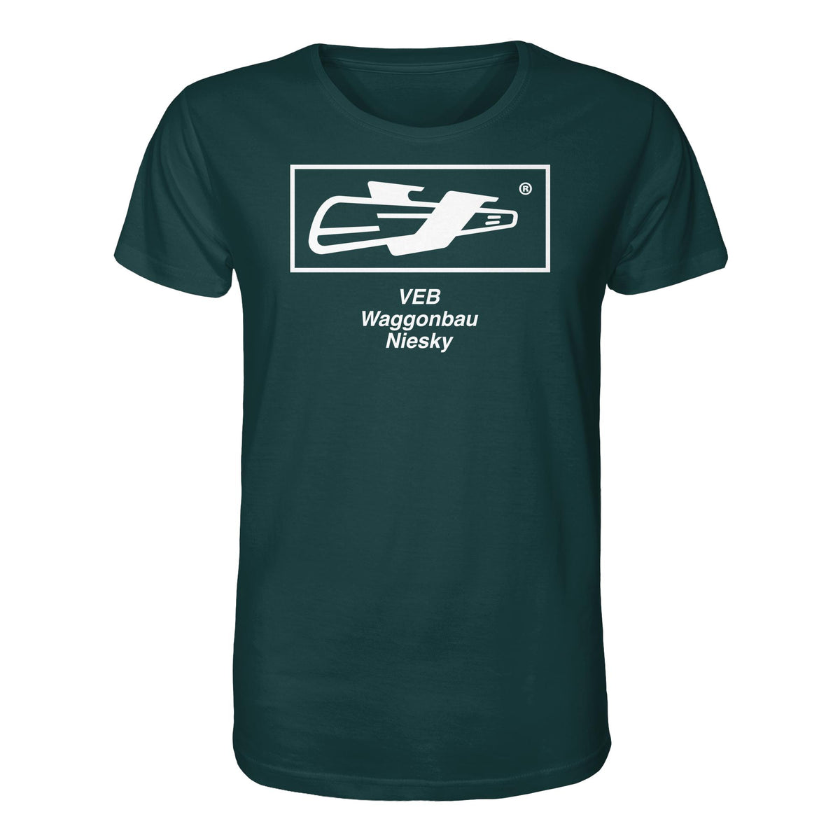 DDR Ostalgie Bio-Shirt Unisex • VEB WAGGONBAU NIESKY