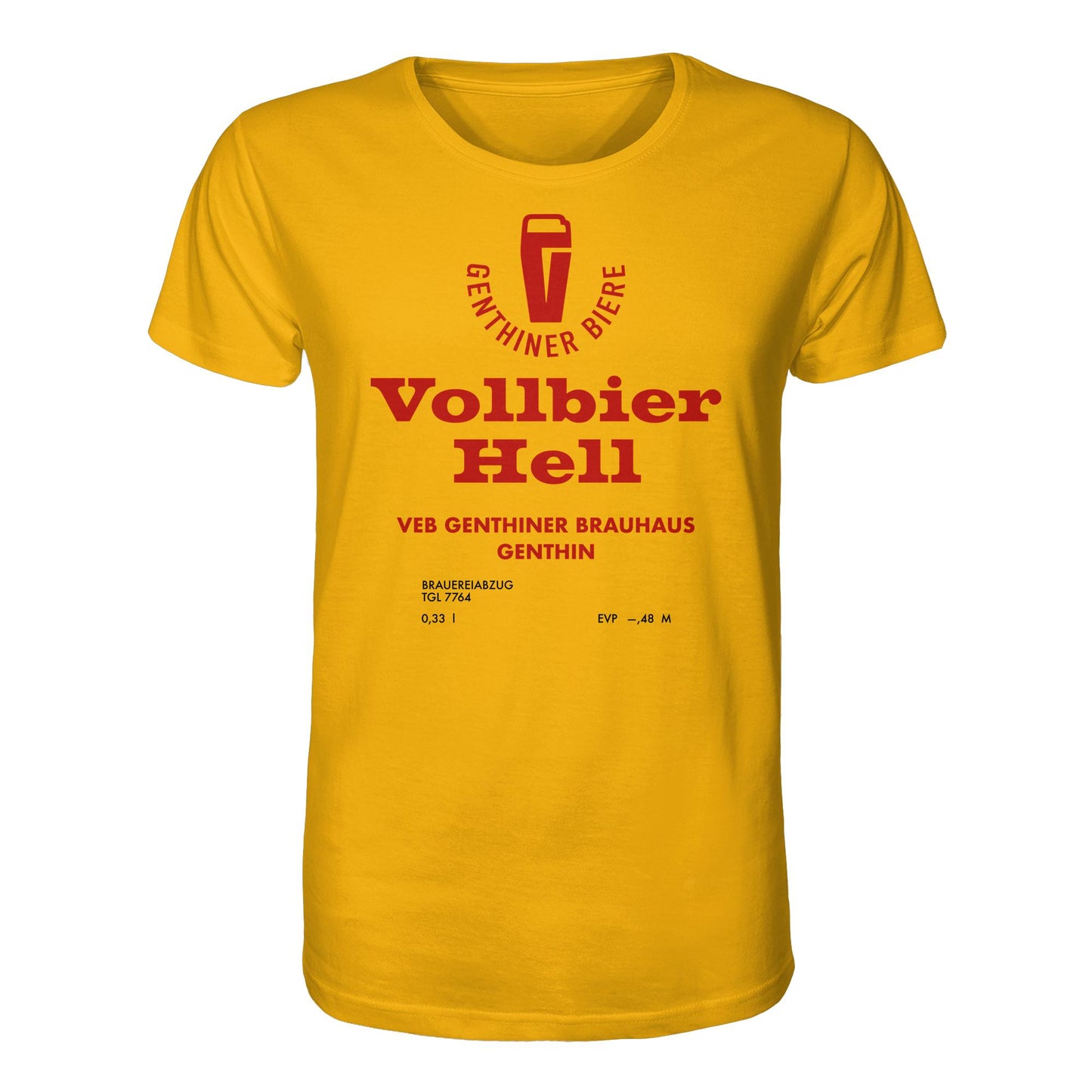 DDR Ostalgie Bio-Shirt Unisex • VEB GENTHINER BRAUHAUS