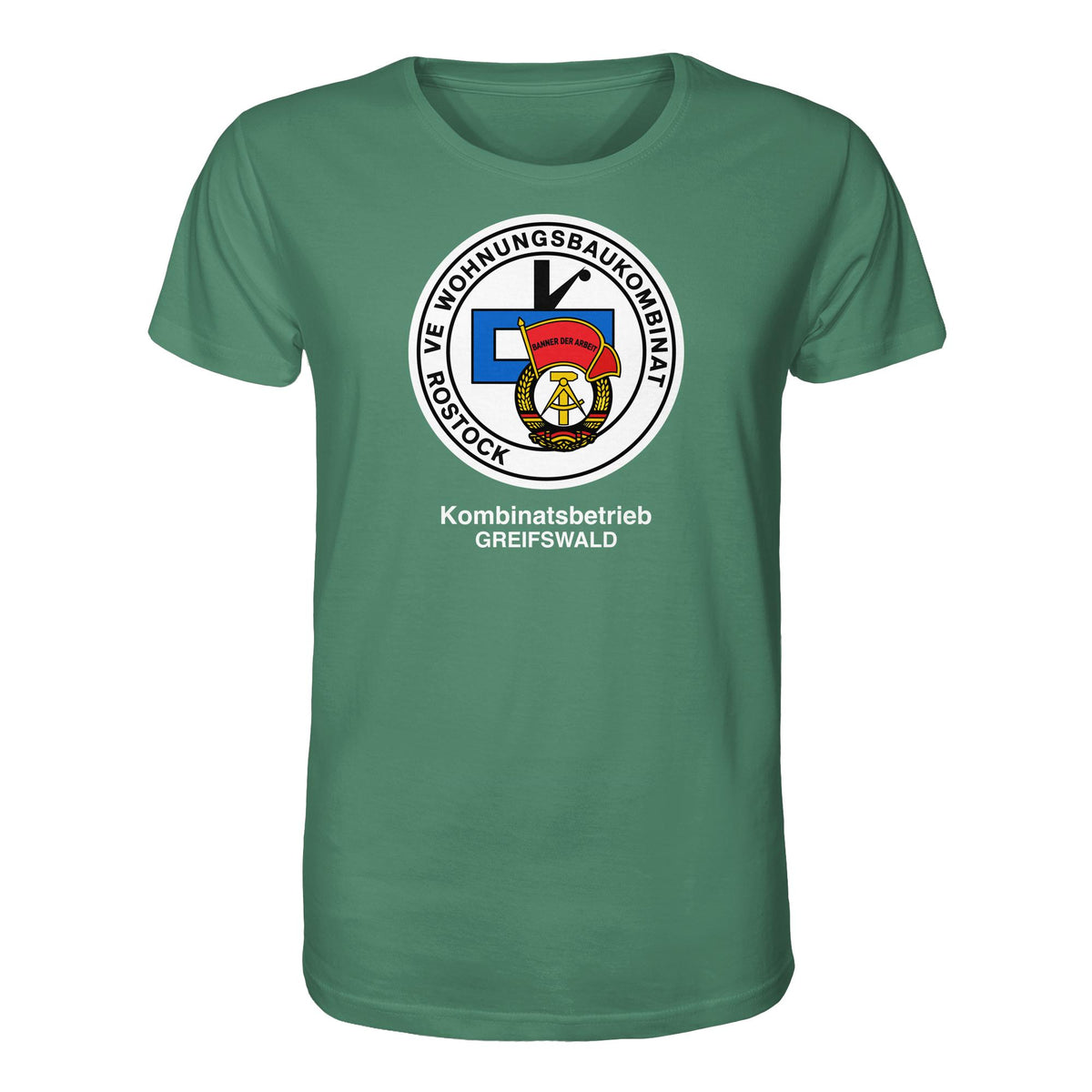 DDR Ostalgie Bio-Shirt Unisex • VE WOHNUNGSBAUKOMBINAT ROSTOCK - GREIFSWALD