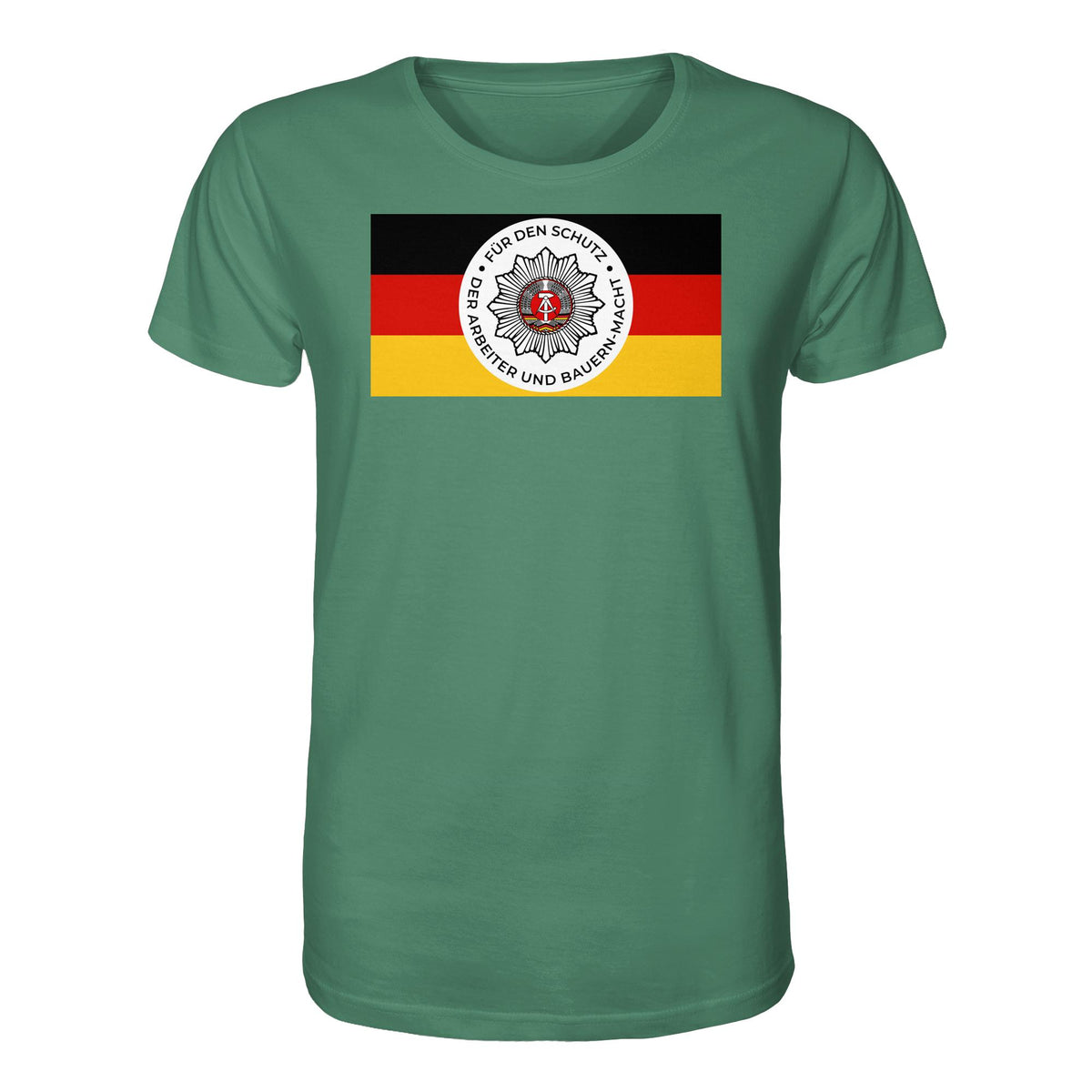 DDR Ostalgie Bio-Shirt Unisex • NVA - FÜR DEN SCHUTZ DER ARBEITER- UND BAUERNMACHT (ORIGINAL BANDEROLE)
