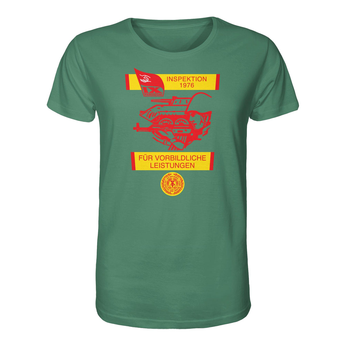 DDR Ostalgie Bio-Shirt Unisex • NVA - WIMPEL FÜR VORBILDLICHE LEISTUNGEN 1976