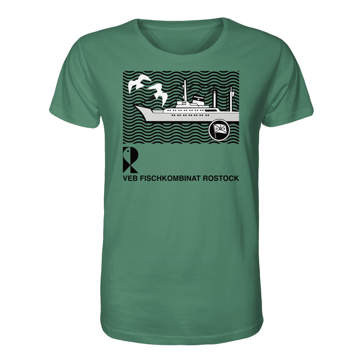 DDR Ostalgie Bio-Shirt Unisex • VEB FISCHKOMBINAT ROSTOCK